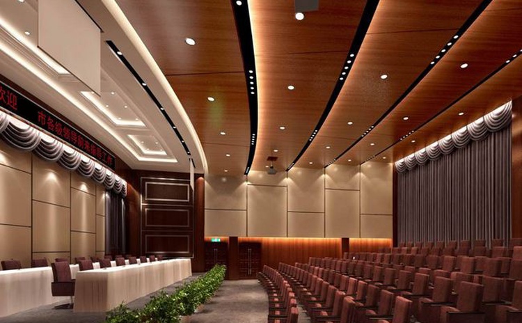 福建漳州多功能廳木質吸音板聲學工程-1 福建漳州多功能廳木質吸音板聲學工程-1